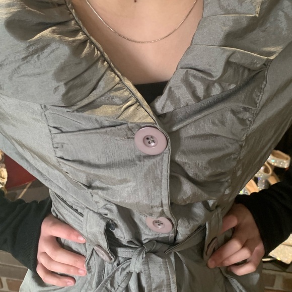 Grey  fooler sleeve jacket . XS - Picture 2 of 4